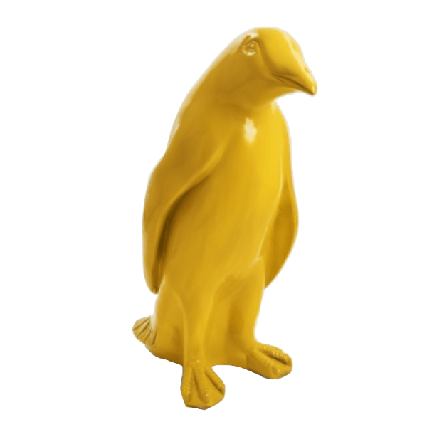 Resine Sculpture Pingouin 120CM Jaune LYNOR - S&C