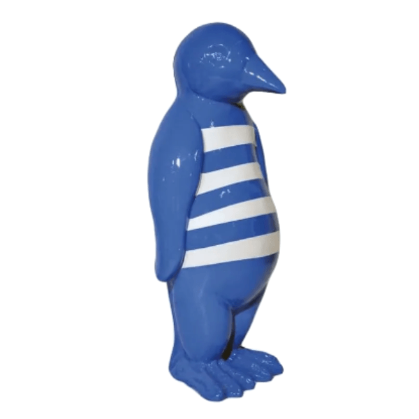 Resine Sculpture Pingouin 120CM Marin Blanc Bleu ZELDA - S&C
