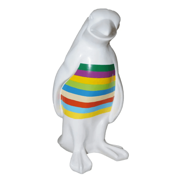 Resine Sculpture Pingouin 120 CM Marinière KALYB - S&C