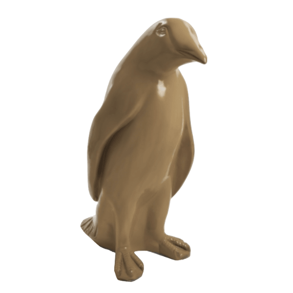 Resine Sculpture Pingouin 120CM Marron LYSANDRE - S&C