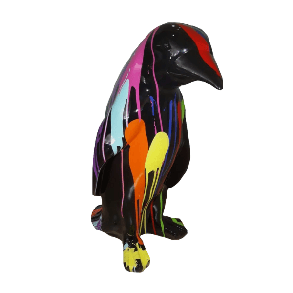 Resine Sculpture Pingouin 120CM Multi Coulure NOHRAN - S&C