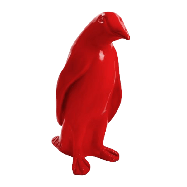 Resine Sculpture Pingouin 120CM Rouge HENRIGAS - S&C