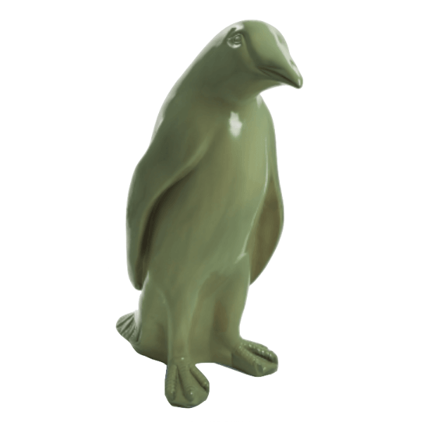 Resine Sculpture Pingouin 120CM Vert Kaki JOLVAN - S&C
