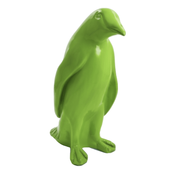 Resine Sculpture Pingouin 120CM Vert Pomme LIOVAN - S&C