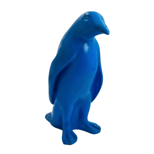 Resine Sculpture Pingouin 70CM Bleu CASSIOPEE - S&C