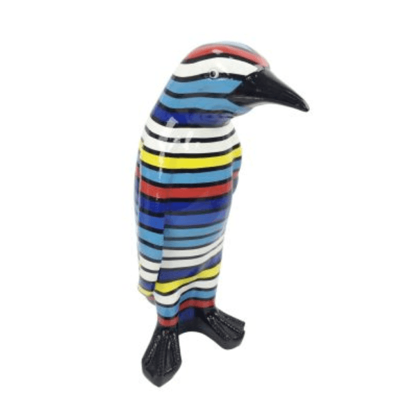 Resine Sculpture Pingouin 70CM Noir Et Or ZENITH - S&C