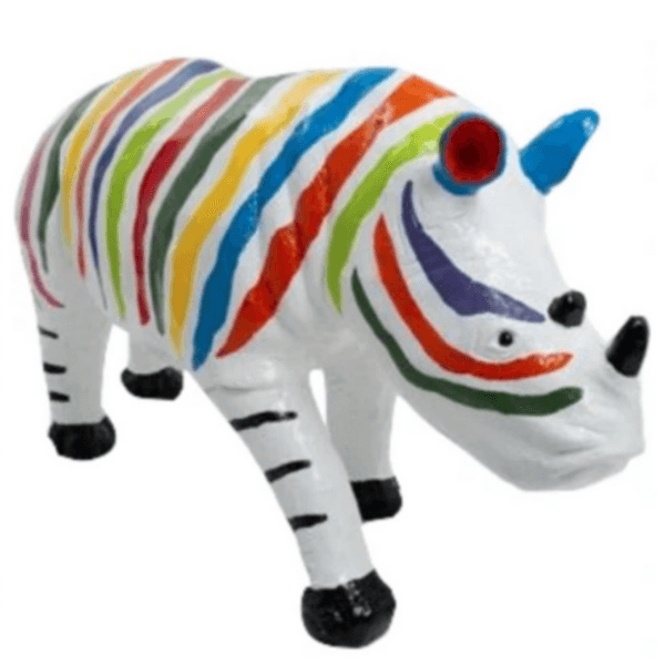 Resine Sculpture Rhinocéros 180CM Reglisse ARION - S&C