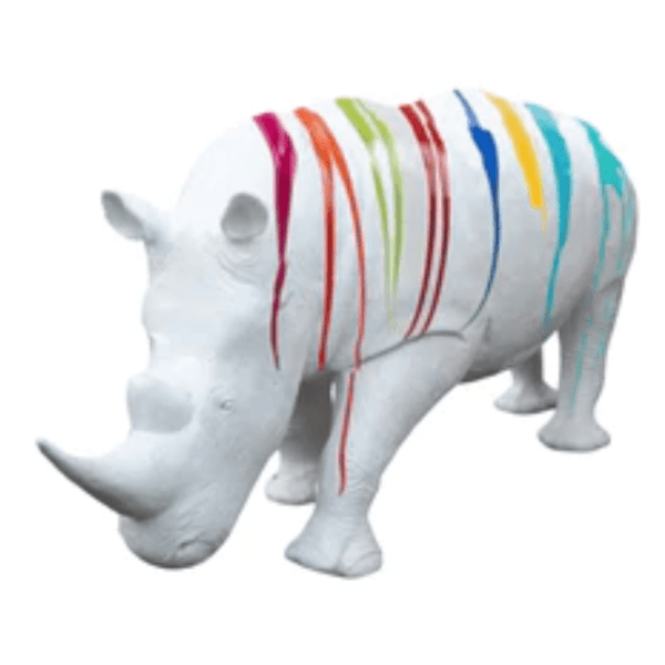 Resine Sculpture Rhinoceros 380cm Multi Couleur ALDIS - S&C