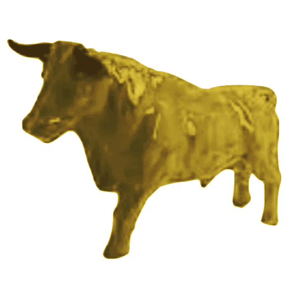 Resine Sculpture Taureau 100cm Jaune GILWIN - S&C