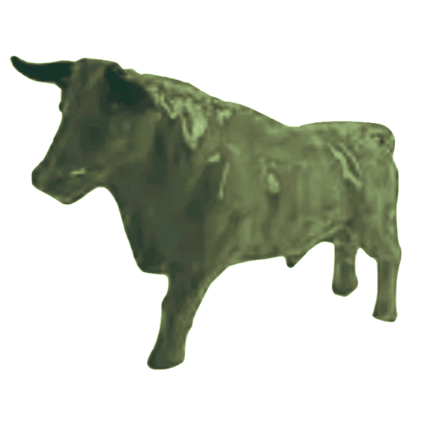Resine Sculpture Taureau 100CM Vert Kaki JORAN - S&C