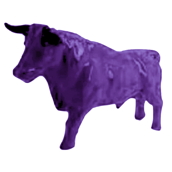 Resine Sculpture Taureau 100CM Violet NARFEL - S&C