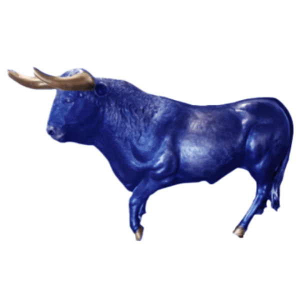 Resine Sculpture Taureau 250CM Bleu Nuit LYSANDRE - S&C