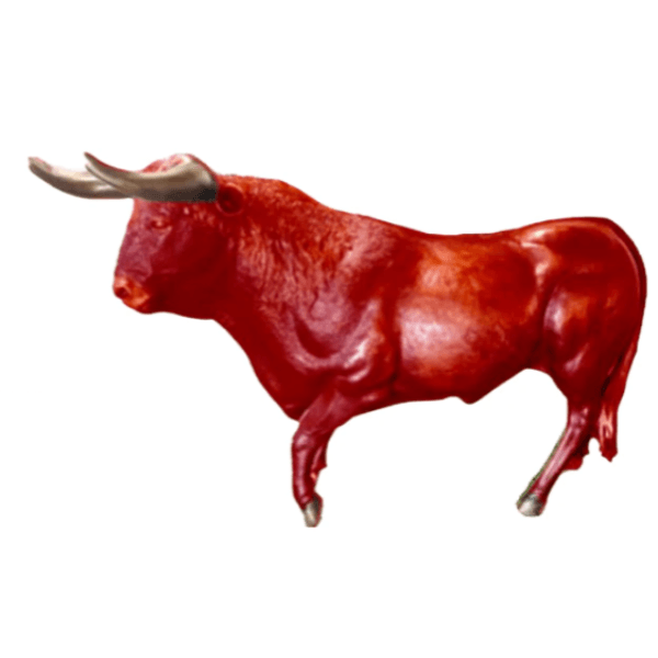 Resine Sculpture Taureau 250CM Rouge GARNIER - S&C