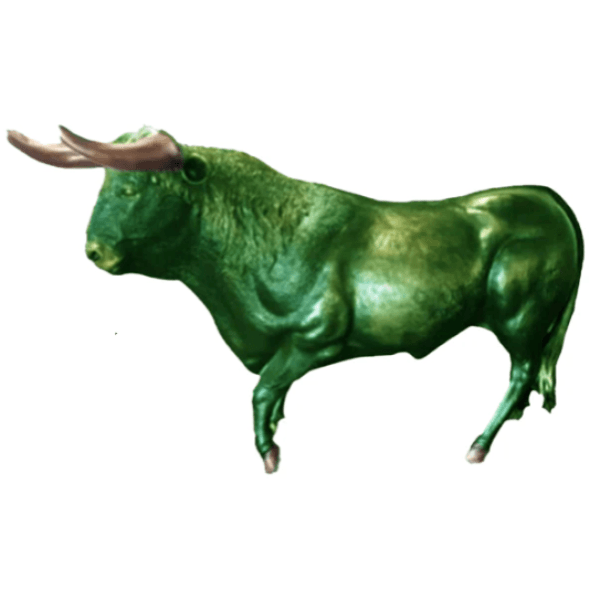 Resine Sculpture Taureau 250CM Vert LEVAN - S&C