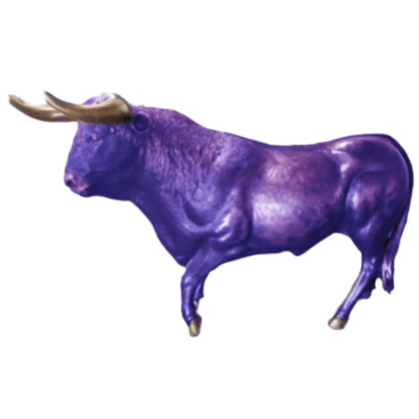 Resine Sculpture Taureau 250CM Violet NALY - S&C