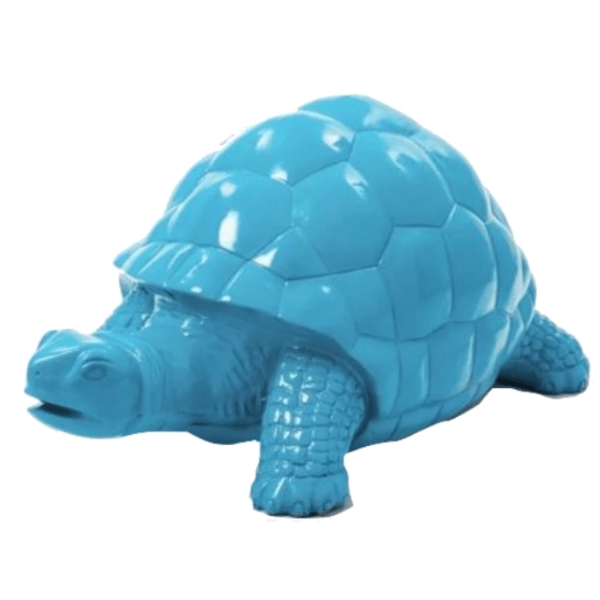 Resine Sculpture Tortue 110CM Bleu Ciel AELIANE - S&C