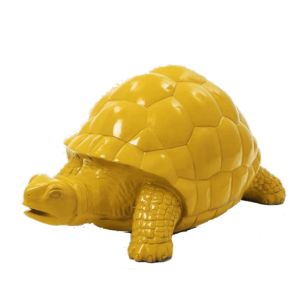 Resine Sculpture Tortue 110cm Jaune LORENZO - S&C
