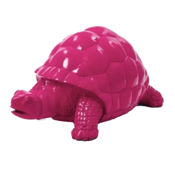 Resine Sculpture Tortue 110CM Rose Fushia LORAN - S&C