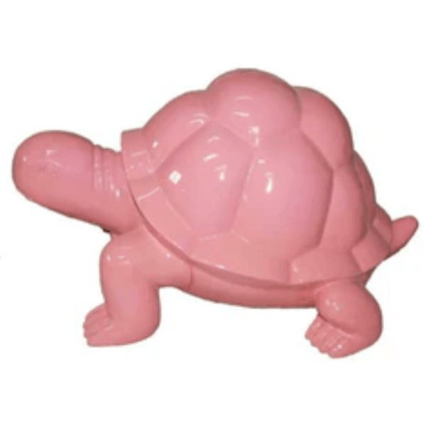 Resine Sculpture Tortue 45CM Rose Clair LYSANDRE - S&C