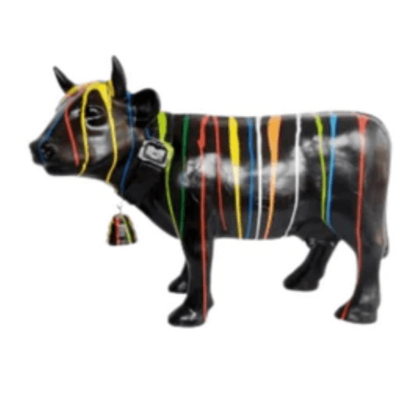 Resine Sculpture Vache 110CM Multicolore FALN - S&C