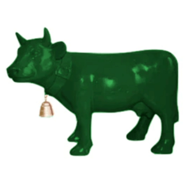 Resine Sculpture Vache 110CM Vert ELYAN - S&C