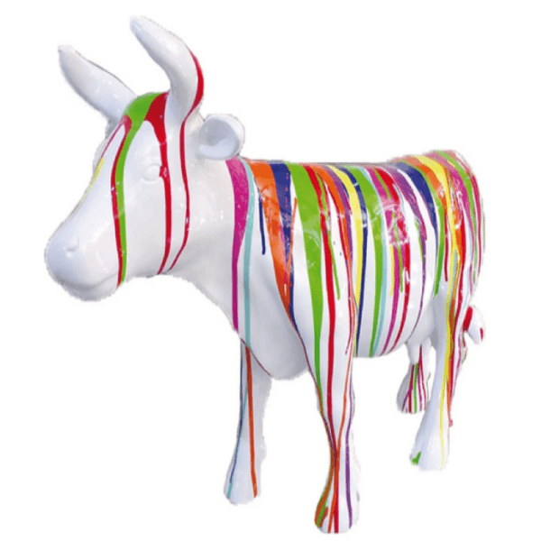 Resine Sculpture Vache 140cm Multicolore GILDA - S&C