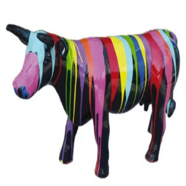 Resine Sculpture Vache 140cm Multi Couleur GILMOR - S&C