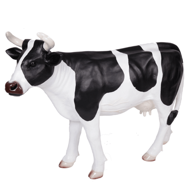Resine Sculpture Vache 140CM Tache Noir KIVAN - S&C