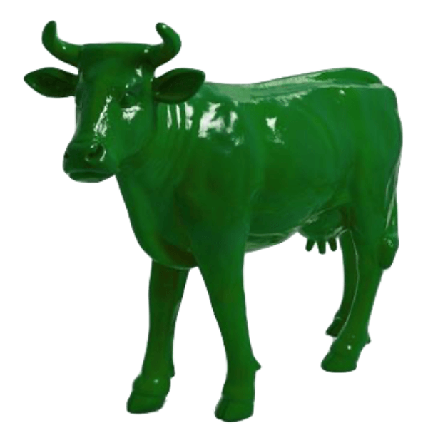 Resine Sculpture Vache 140CM Vert LUCID - S&C