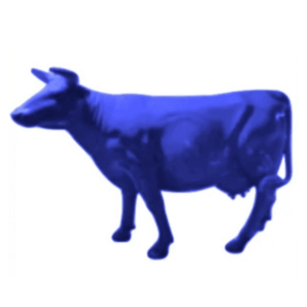 Resine Sculpture Vache 225CM Bleu Nuit LUNAR - S&C
