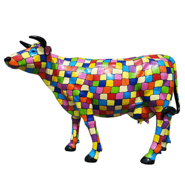 Resine Sculpture Vache 225CM Multicolore DOLEN - S&C