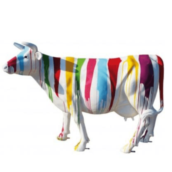 Resine Sculpture Vache 225CM Multicolore BRIQUEL - S&C