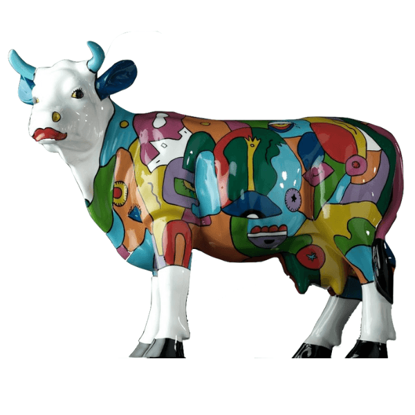 Resine Sculpture Vache 225CM Multicolore LOMED - S&C