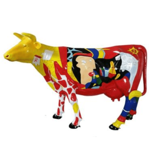 Resine Sculpture Vache 225CM Multicolore ARLEN - S&C