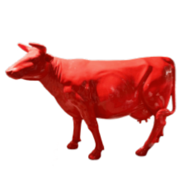 Resine Sculpture Vache 225CM Rouge MARNI - S&C