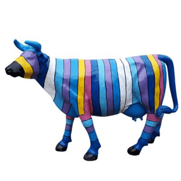 Resine Sculpture Vache 225cm Multicolore DREZEL - S&C