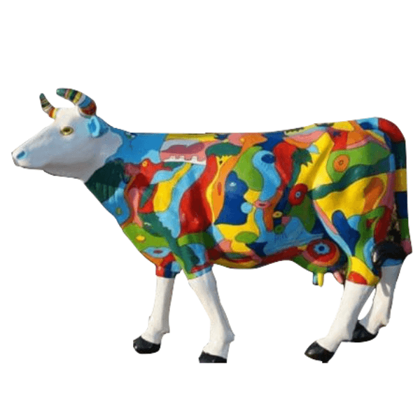 Resine Sculpture Vache 225CM Multicolore GILDO - S&C