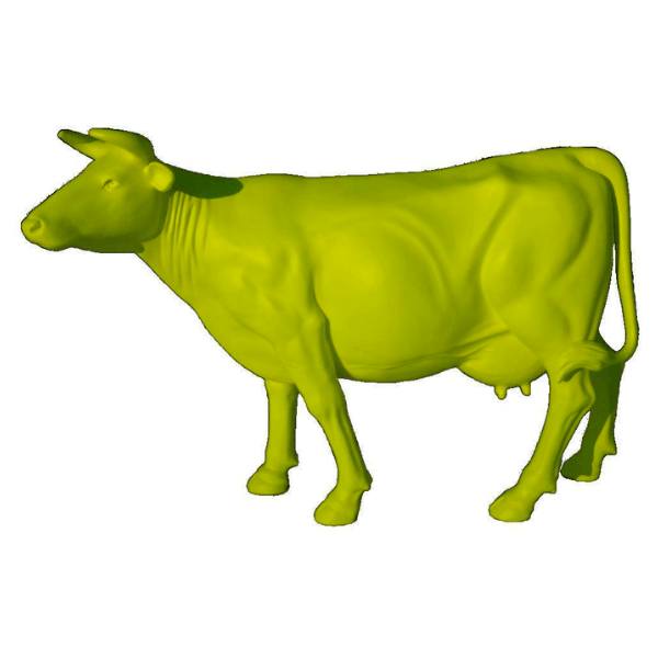 Resine Sculpture Vache 225CM Vert Pomme ORELIUS - S&C
