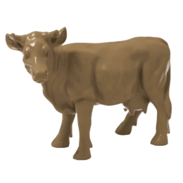 Resine Sculpture Vache 50cm Marron AELIUS - S&C