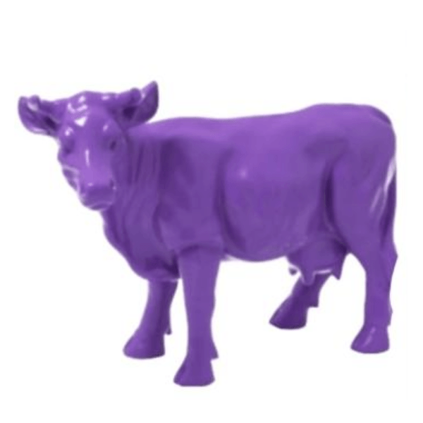 Resine Sculpture Vache 50CM Violet OREN - S&C
