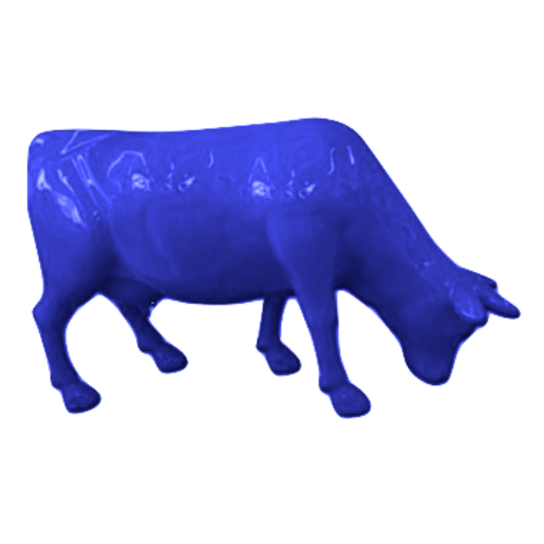 Resine Sculpture Vache 225CM Bleu Nuit NAEL - S&C