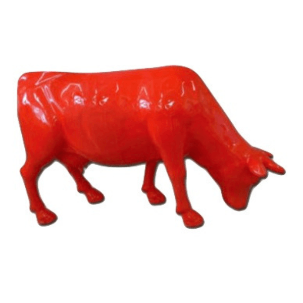 Resine Sculpture Vache 225cm Rouge ALOIS - S&C