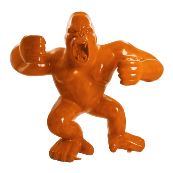 Resine Sculpture Gorille 190CM Orange JERMIN - S&C