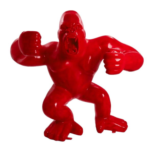 Resine Sculpture Gorille 190CM Rouge JALMIR - S&C