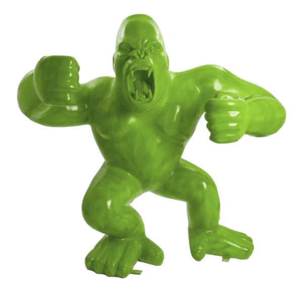 Resine Sculpture Gorille 190cm Vert Pomme ELYO - S&C